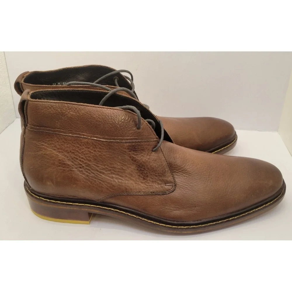 Cole Haan C11080 Chukka Boots Mens 12M Brown Leather‎ Ankle Lace Up